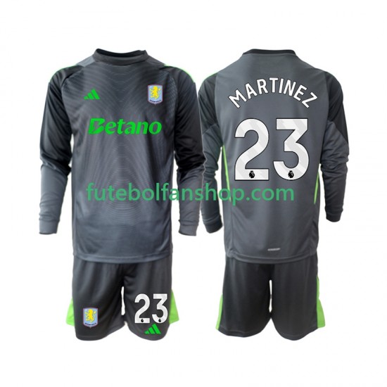 Camisola Principal Guarda-redes Aston Villa Emiliano Martinez 23 Época 2025/2026 Manga Comprida ,Criança