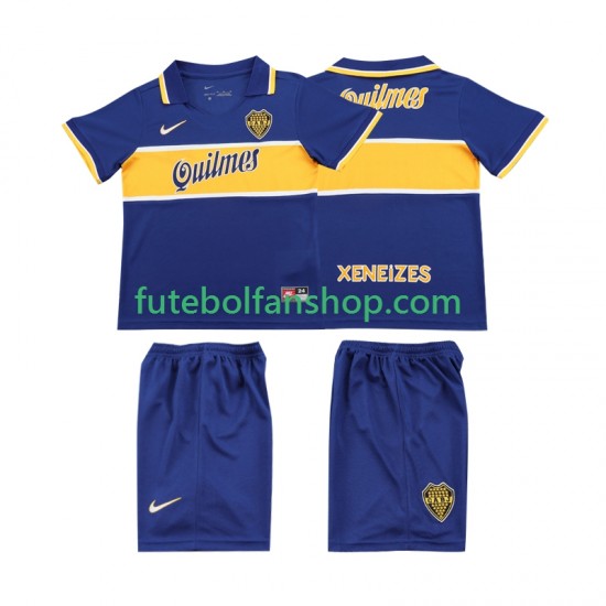 Camisola Principal CA Boca Juniors Retro 1996 1997 Manga Curta ,Criança