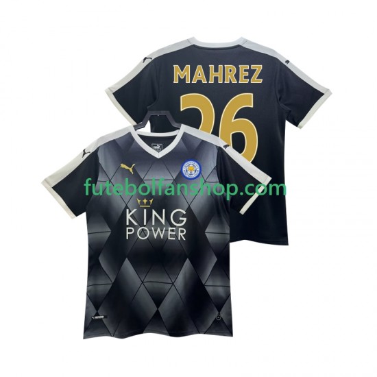Camisola Alternativo Leicester City MAHREZ 26 Retro 2014 2015 Manga Curta ,Homem