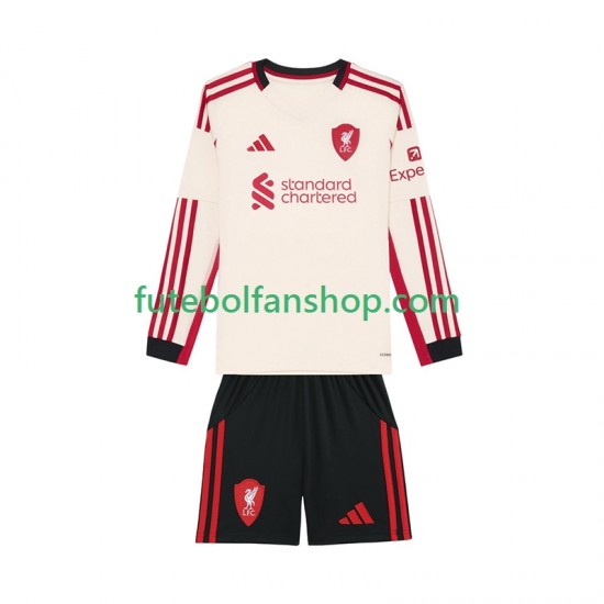 Camisola Alternativo Liverpool Época 2025/2026 Manga Comprida ,Criança