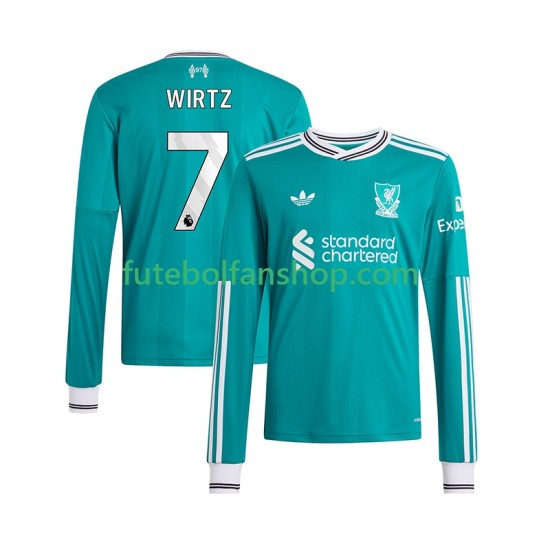 Camisola Alternativa (2ª) Liverpool Florian Wirtz 7 Época 2025/2026 Manga Comprida ,Homem