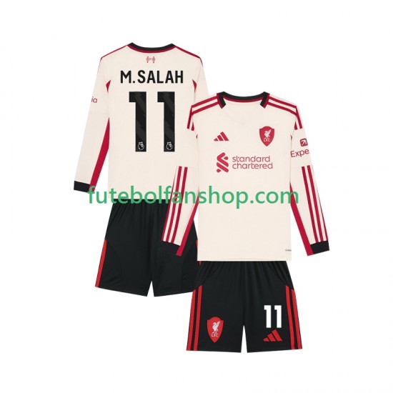 Camisola Alternativo Liverpool Mohamed Salah 11 Época 2025/2026 Manga Comprida ,Criança