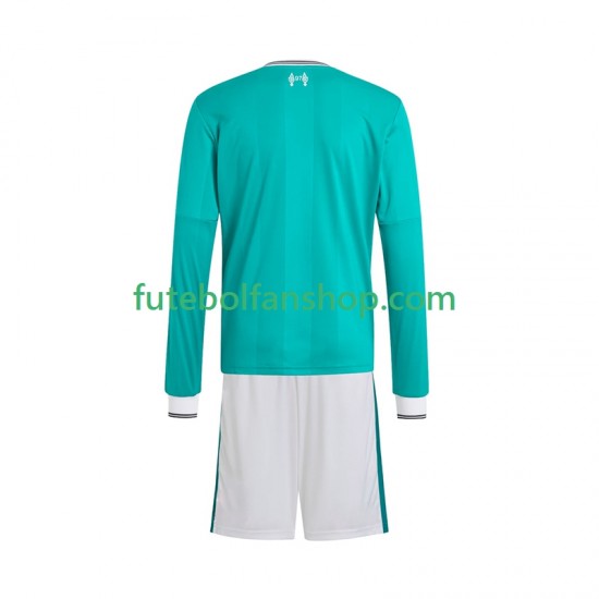 Camisola Alternativa (2ª) Liverpool Época 2025/2026 Manga Comprida ,Criança