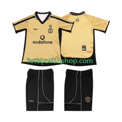 Alternativa (2ª) Manchester United Anniversary Football Shirt 2001 2002 Manga Curta ,Criança