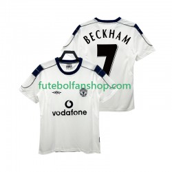 Camisola Alternativo Manchester United BECKHAM 7 Retro 2000 2001 Manga Curta ,Homem