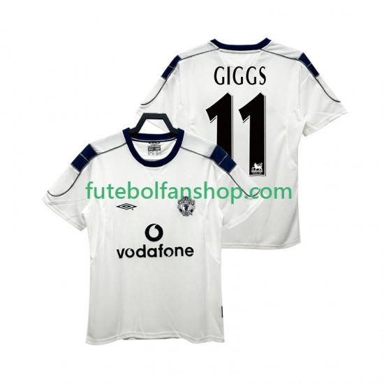 Camisola Alternativo Manchester United GIGGS 11 Retro 2000 2001 Manga Curta ,Homem