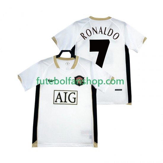 Camisola Alternativo Manchester United RONALDO 7 Retro 2006-2007 Manga Curta ,Homem