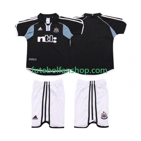 Camisola Alternativo Newcastle United Retro 2000 2001 Manga Curta ,Criança