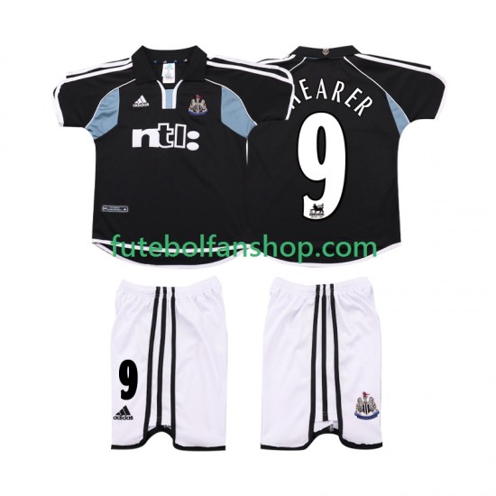Camisola Alternativo Newcastle United SHEARER 9 Retro 2000 2001 Manga Curta ,Criança