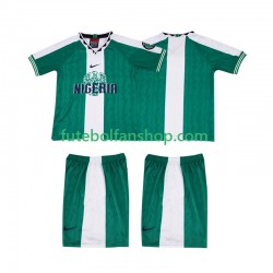 Camisola Principal Seleção Nigeriana Retro 1996 Manga Curta ,Criança