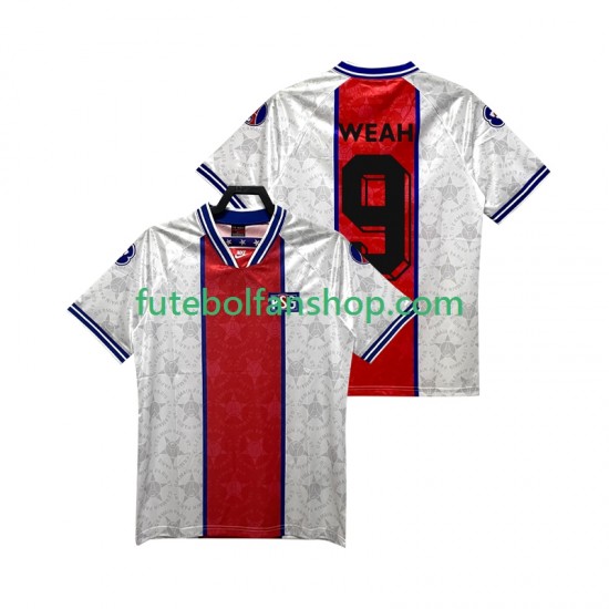 Camisola Alternativo Paris Saint-Germain WEAH 9 Retro 1994 1995 Manga Curta ,Homem