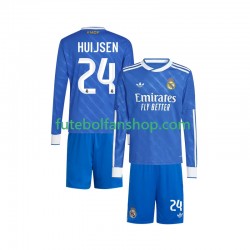 Camisola Alternativa (2ª) Real Madrid Huijsen 24 Época 2025/2026 Manga Comprida ,Criança