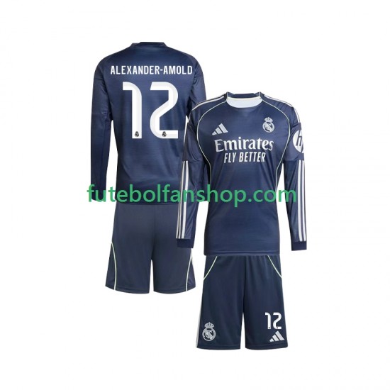 Camisola Alternativo Real Madrid Trent Alexander-Arnold 12 Época 2025/2026 Manga Comprida ,Criança