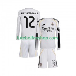 Camisola Principal Real Madrid Trent Alexander-Arnold 12 Época 2025/2026 Manga Comprida ,Criança