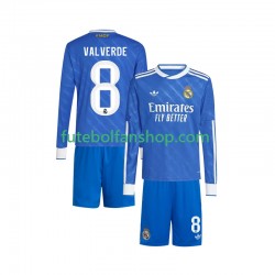 Camisola Alternativa (2ª) Real Madrid Valverde 8 Época 2025/2026 Manga Comprida ,Criança