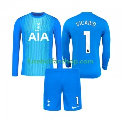 Camisola Alternativo Guarda-redes Tottenham Hotspur Guglielmo Vicario 1 Época 2025/2026 Manga Comprida ,Criança