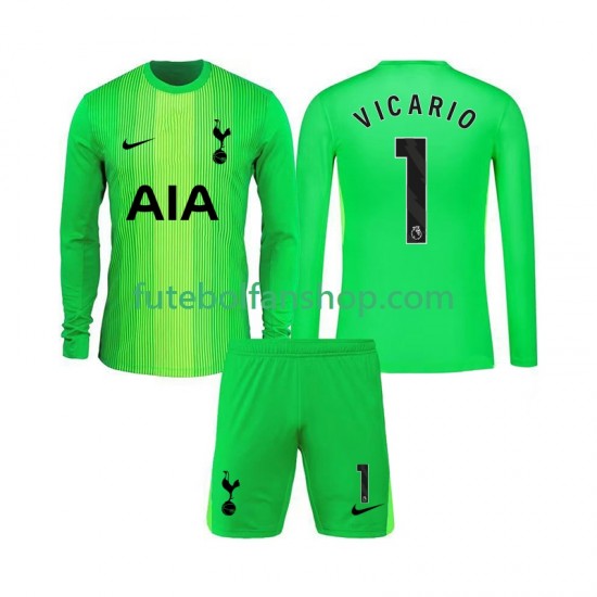 Camisola Principal Guarda-redes Tottenham Hotspur Guglielmo Vicario 1 Época 2025/2026 Manga Comprida ,Criança